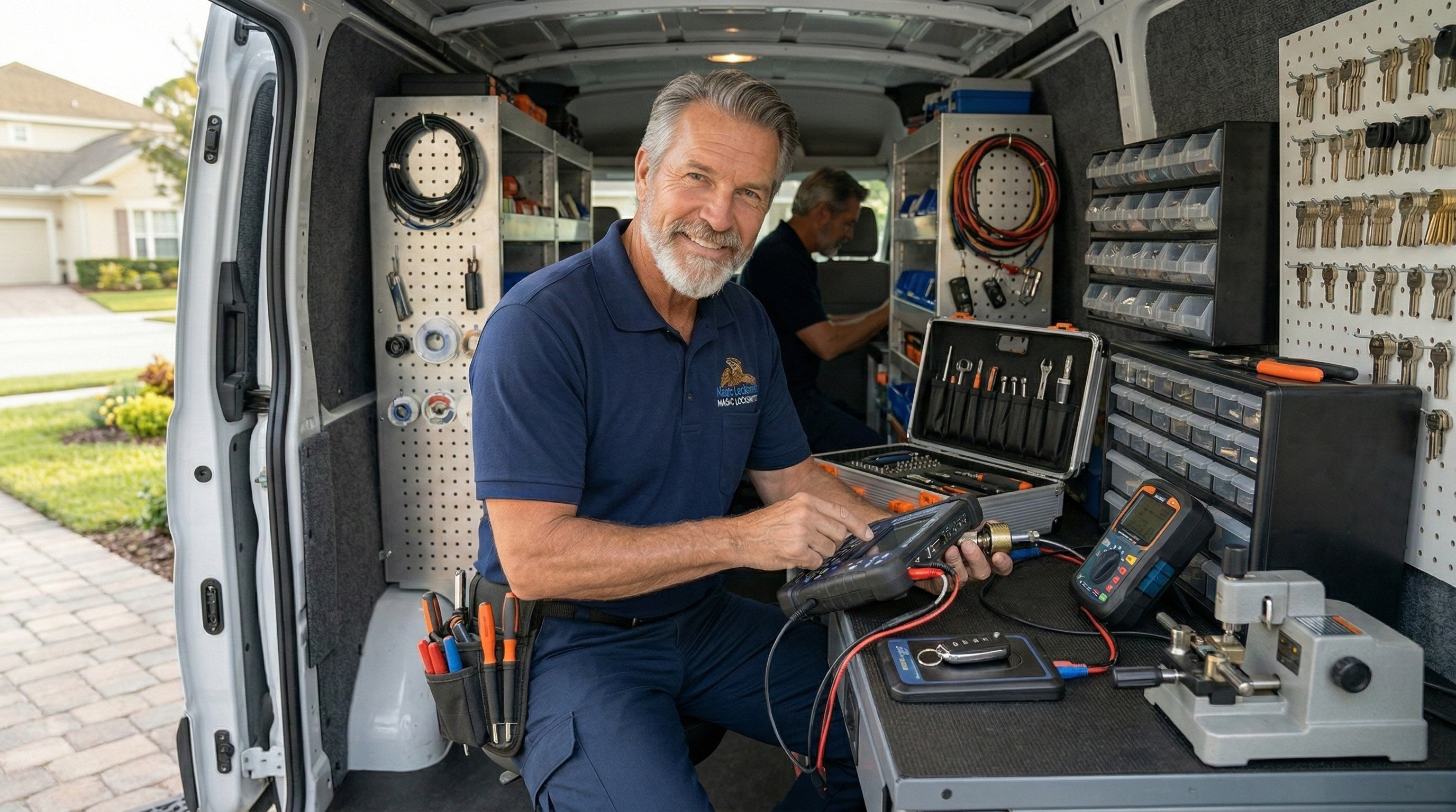 Locksmith Workspace and Key Programming Station Inside Van.jpg in Elizabethtown, KY